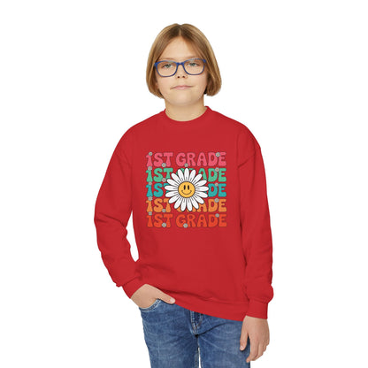 Groovy 1st Grade Back To School First Day of First Grade Sweatshirt