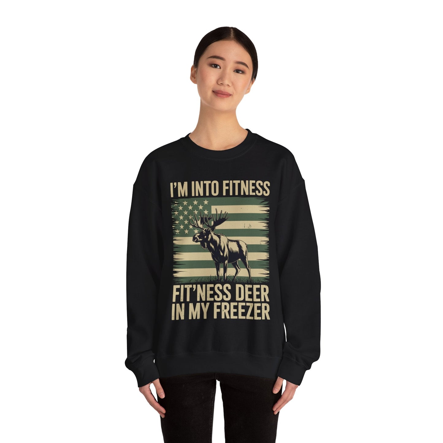Hunting Im Into Fitness Fit Ness Deer Freezer Men Women Sweatshirt