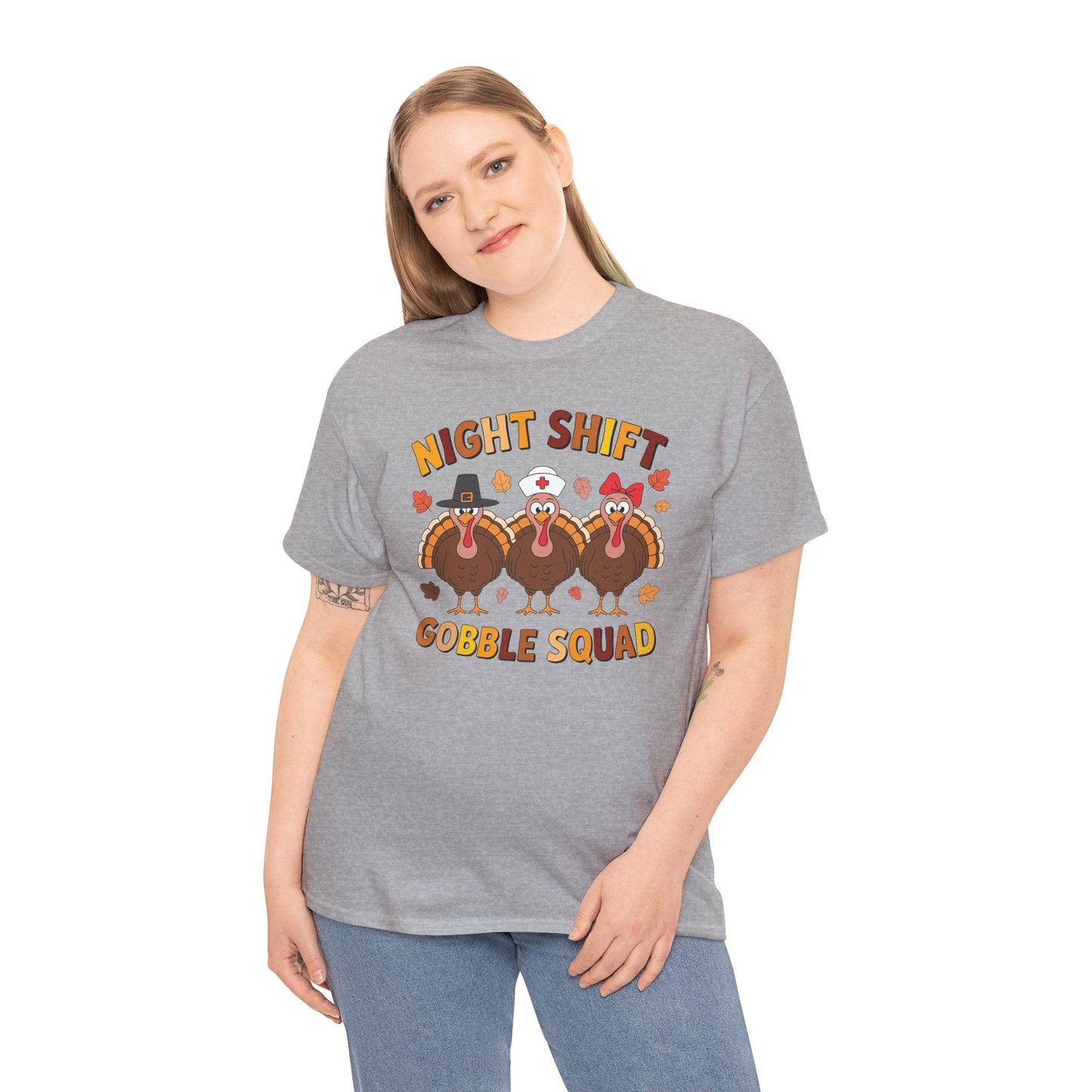 Night Shift Gobble Squad Night Worker Staff Thanksgiving T-Shirt