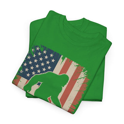 Bigfoot 4th of July Shirt American USA Flag Patriotic T-Shirt