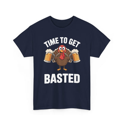 Time To Get Basted Funny Beer Thanksgiving Turkey Gift T-Shirt