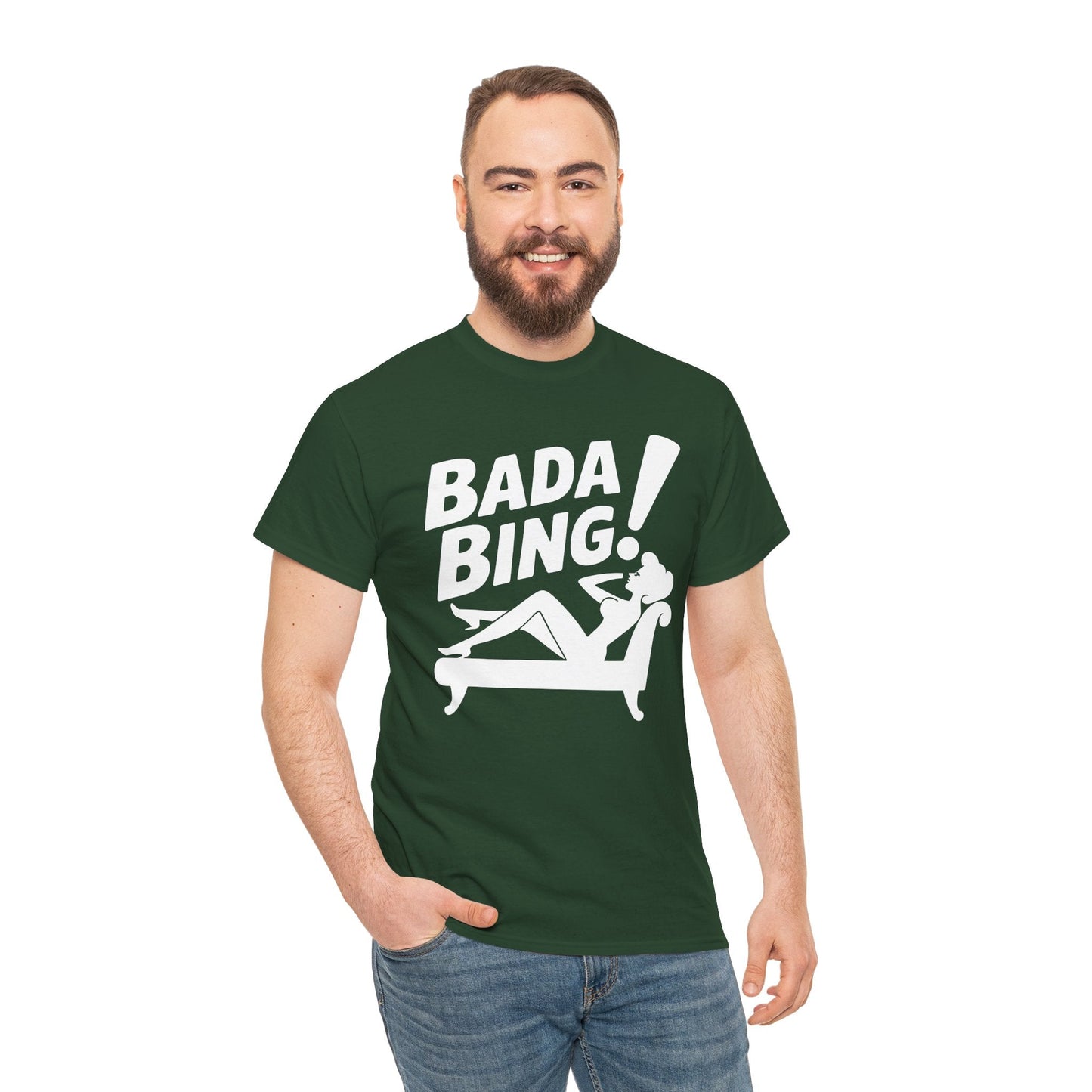 Funny Vintage Bada Sarcastic Bing Retro Sexy Girl Bada Bam T-Shirt