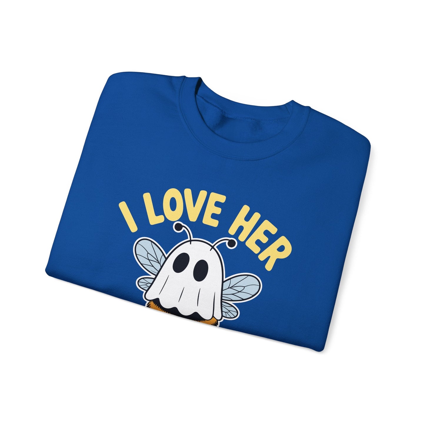 I Love Her Boo Bees Couples Halloween Adult Costume His Men Sweatshirt