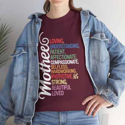 MOTHER Meaning Shirt I Love Mom Mothers Day T-Shirt