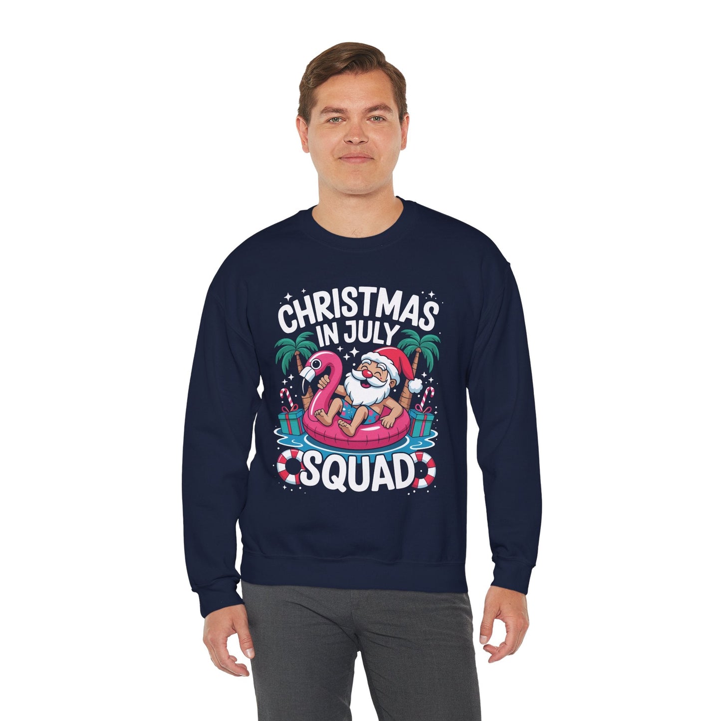 Christmas In July 2025 Squad Summer Beach Vacation Xmas Cool Sweatshirt
