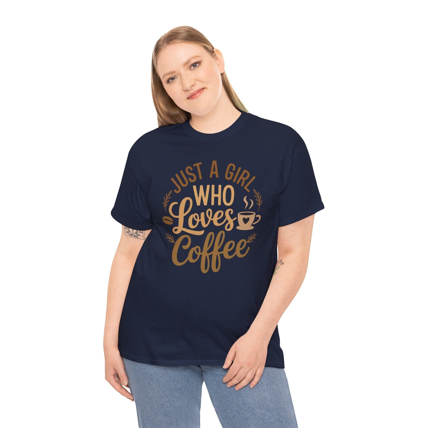 Just A Girl Who Loves Coffee Womens Coffee Lover T-Shirt
