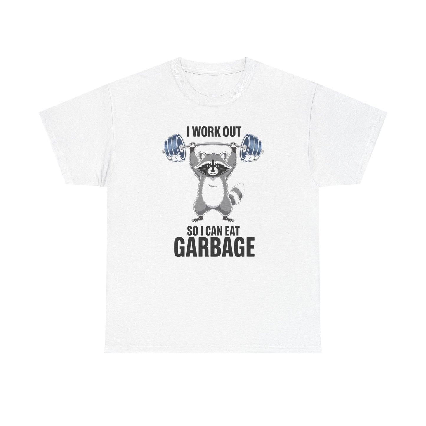 Raccoon Deadlift Bodybuilding Animal Funny Gym Fitness T-Shirt