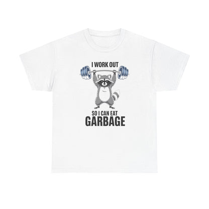 Raccoon Deadlift Bodybuilding Animal Funny Gym Fitness T-Shirt