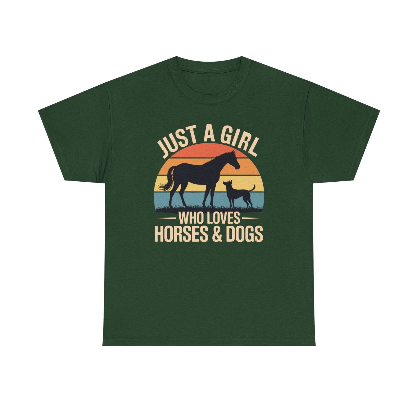 Just A Girl Who Loves Horses and Dogs Women Girls T-Shirt
