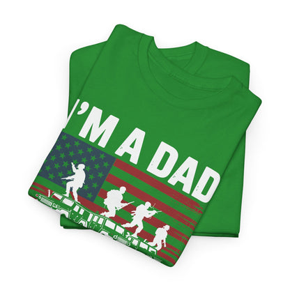 I'm A Dad Papa And Veteran Funny Retro Dad Papa Grandpa T-Shirt