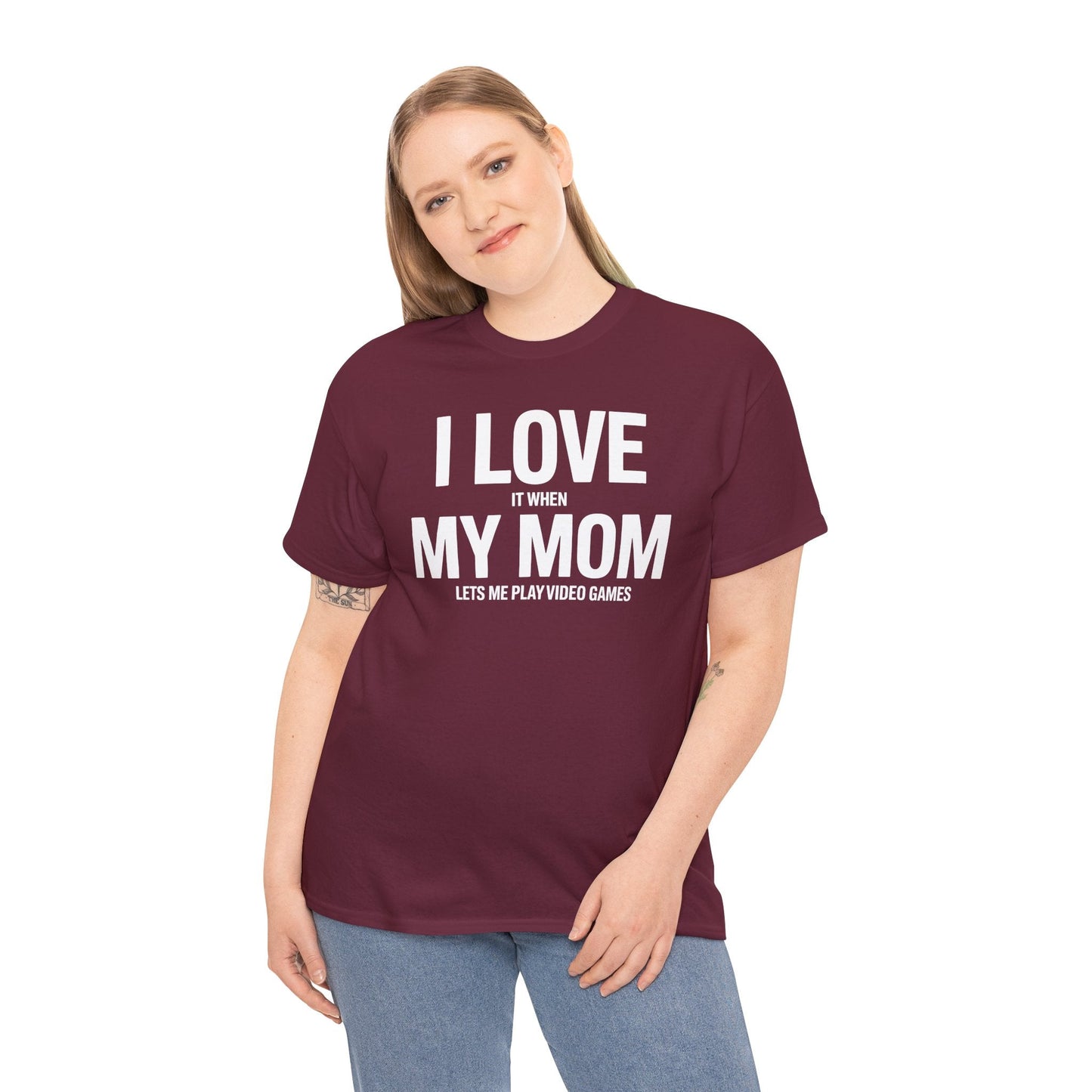 Funny I love my mom sarcastic video games gift Shirt