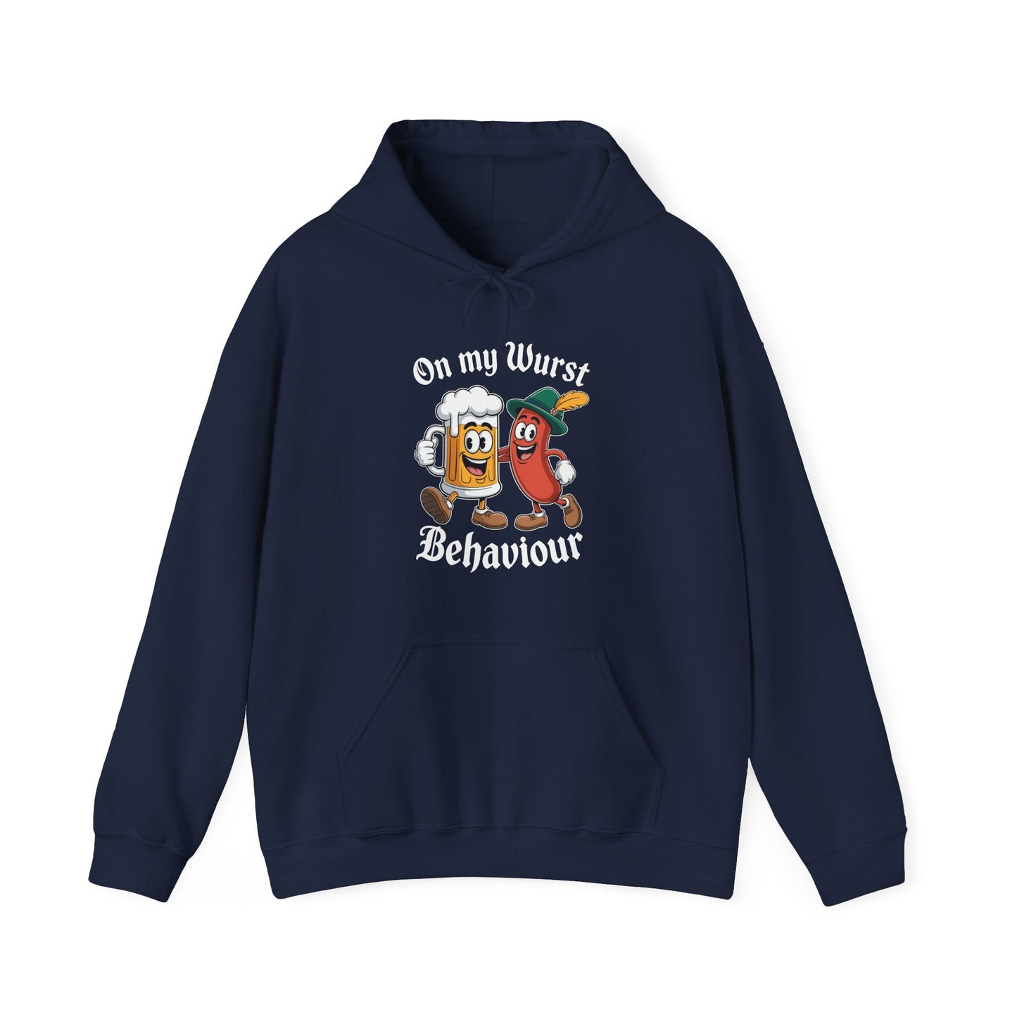 Oktoberfest On My Wurst Behaviour German Beer Sausage Adults Hoodie