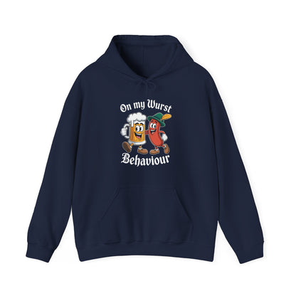 Oktoberfest On My Wurst Behaviour German Beer Sausage Adults Hoodie