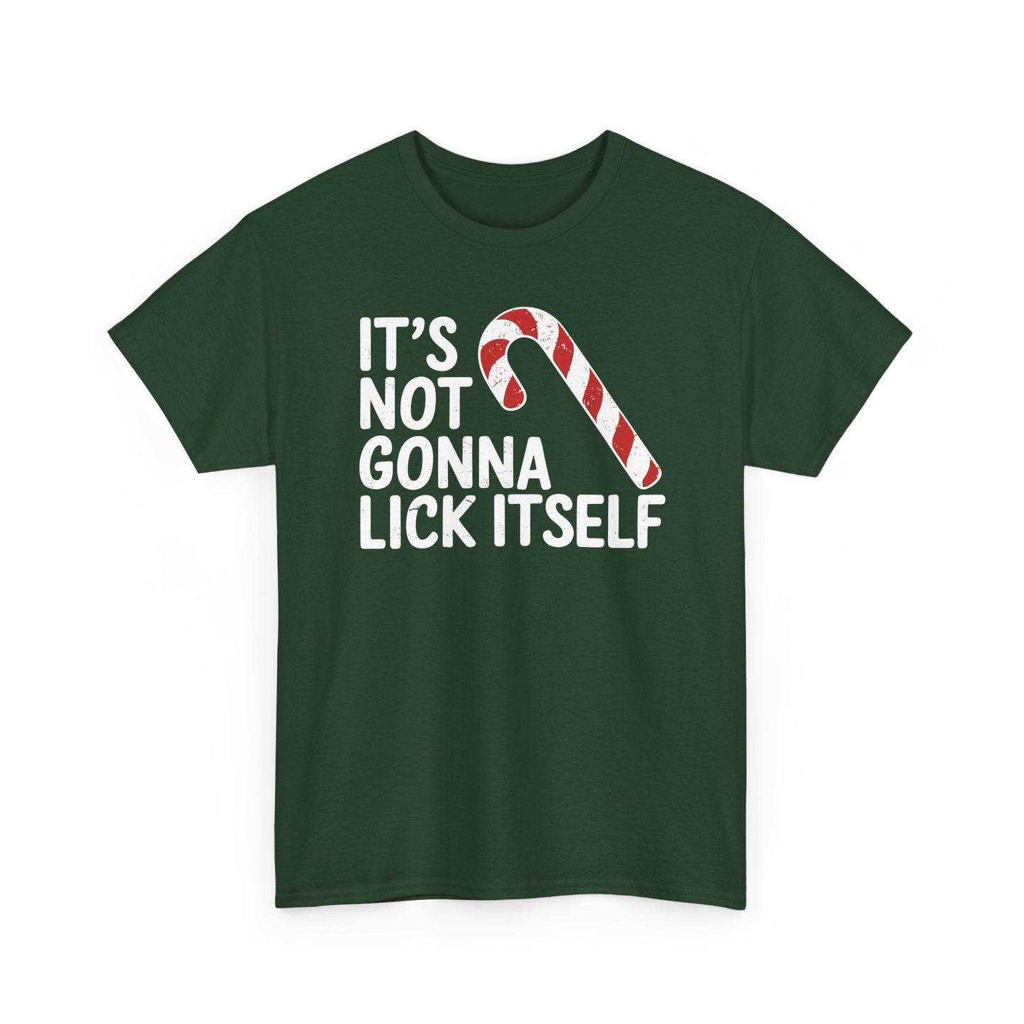 Funny Candy Cane Lick Itself Adult Christmas in July Gift T-Shirt