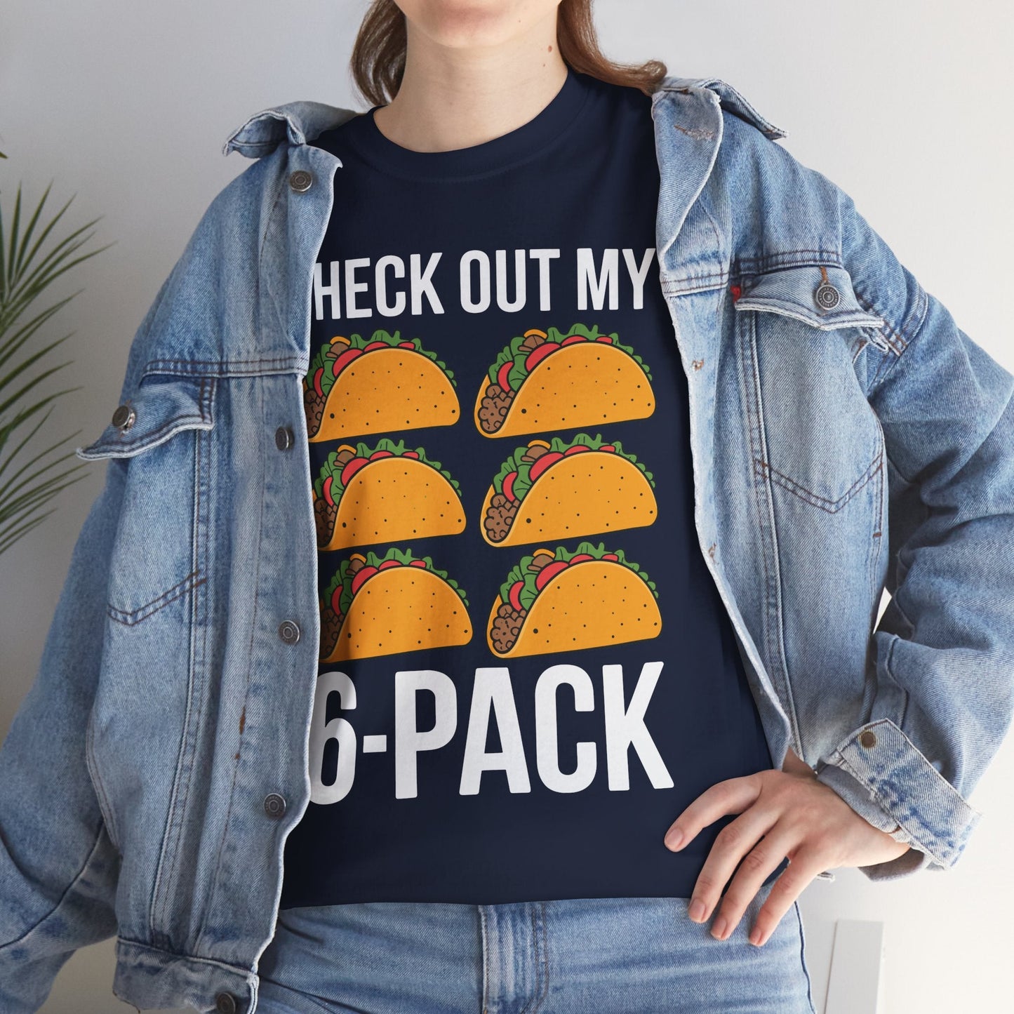 Funny 6 Pack Fitness Taco Mexican Gym Top for Taco Lovers T-Shirt