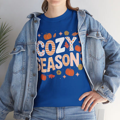 Cozy Season Autumn Fall Vibes Halloween Thanksgiving Pumpkin T-Shirt