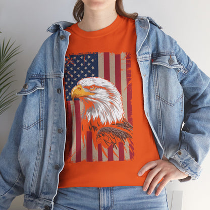 American Flag Bald Eagle Patriotic Red White Blue T-Shirt