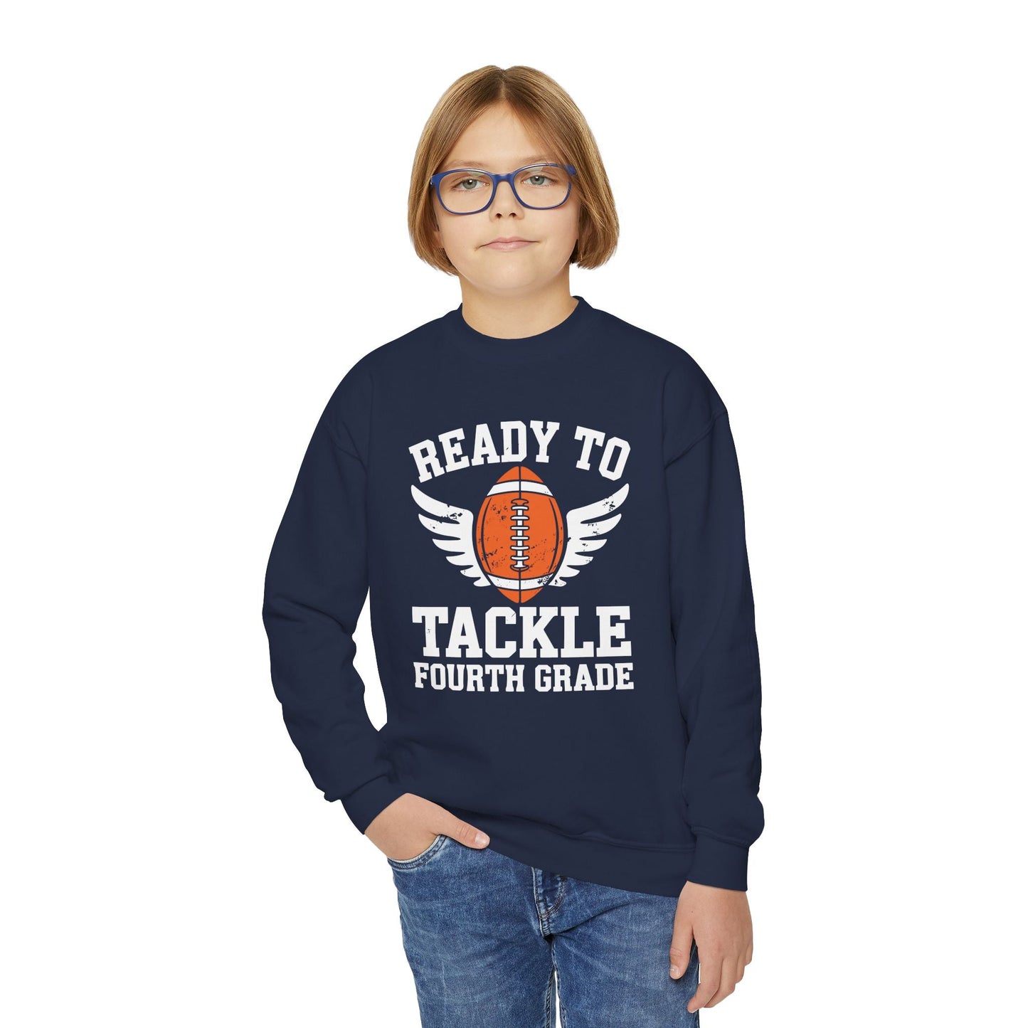 Ready To Tackle Fourth Grade Back To School Football Sweatshirt