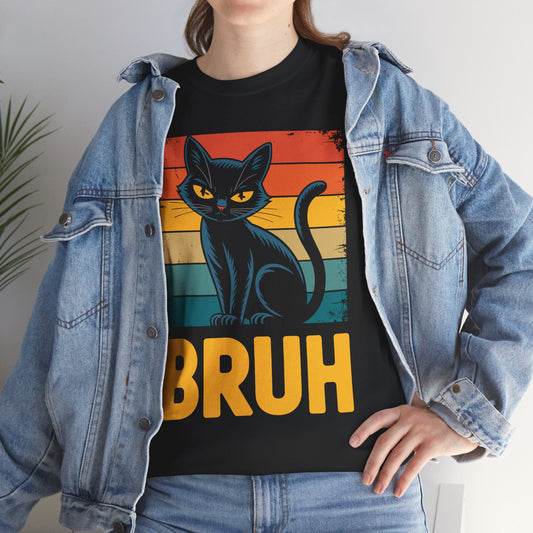Funny Cat Bruh For Teens Boys Girls Men Women Meme Graphic T-Shirt