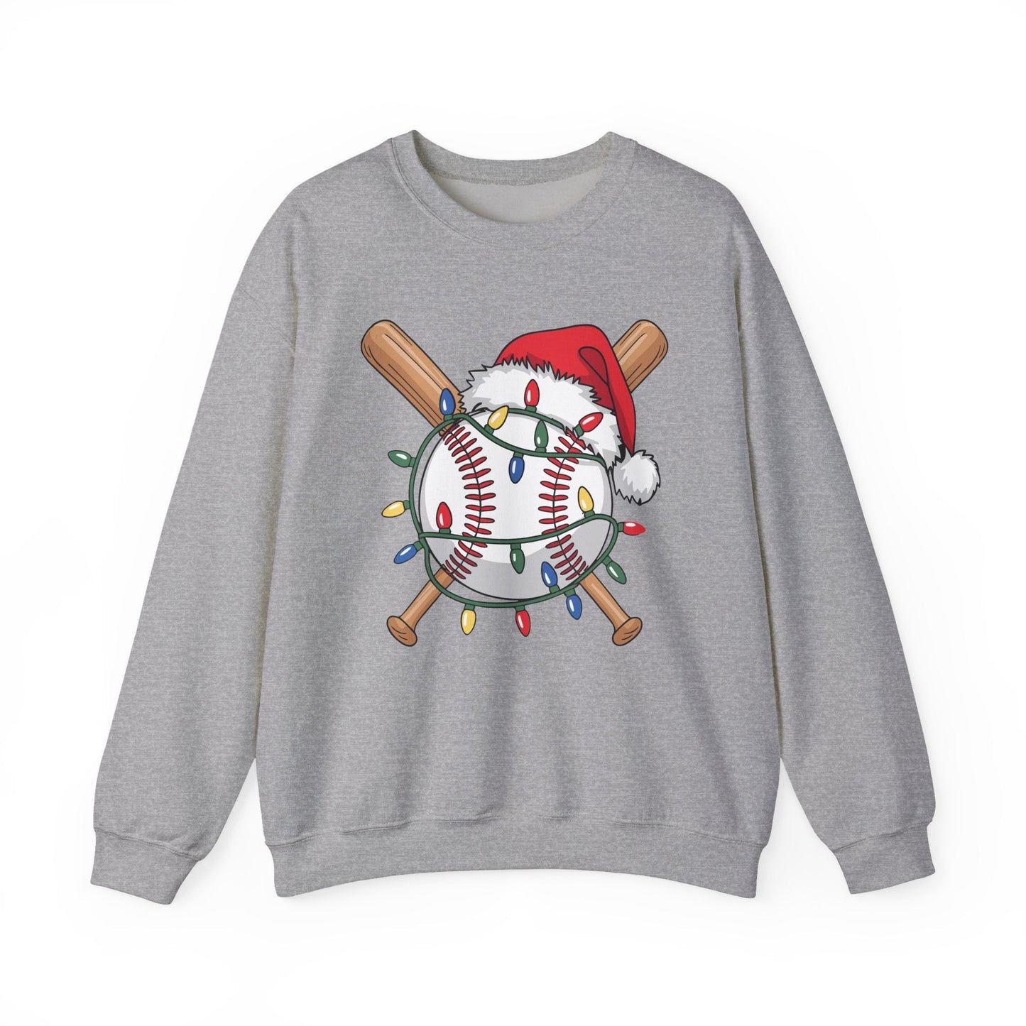Santa Sports Design For Men Boys Christmas Baseball Player Sweatshirt