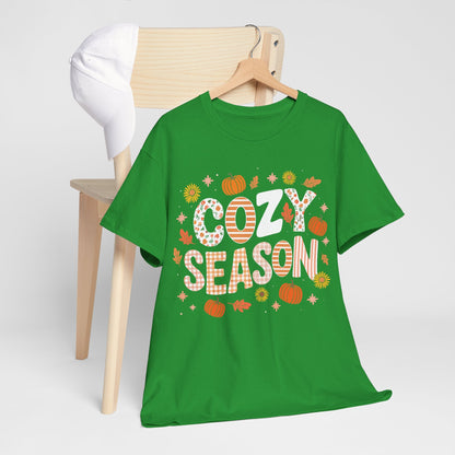 Cozy Season Autumn Fall Vibes Halloween Thanksgiving Pumpkin T-Shirt