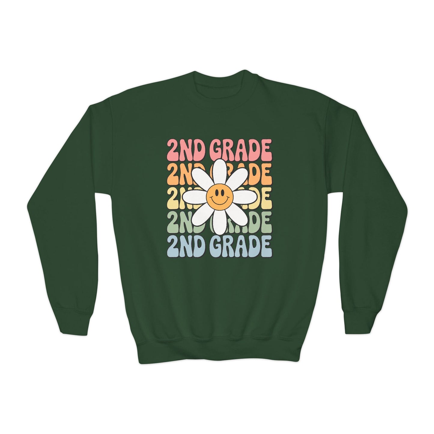 Groovy 2nd Grade Back To School First Day of Second Grade Sweatshirt