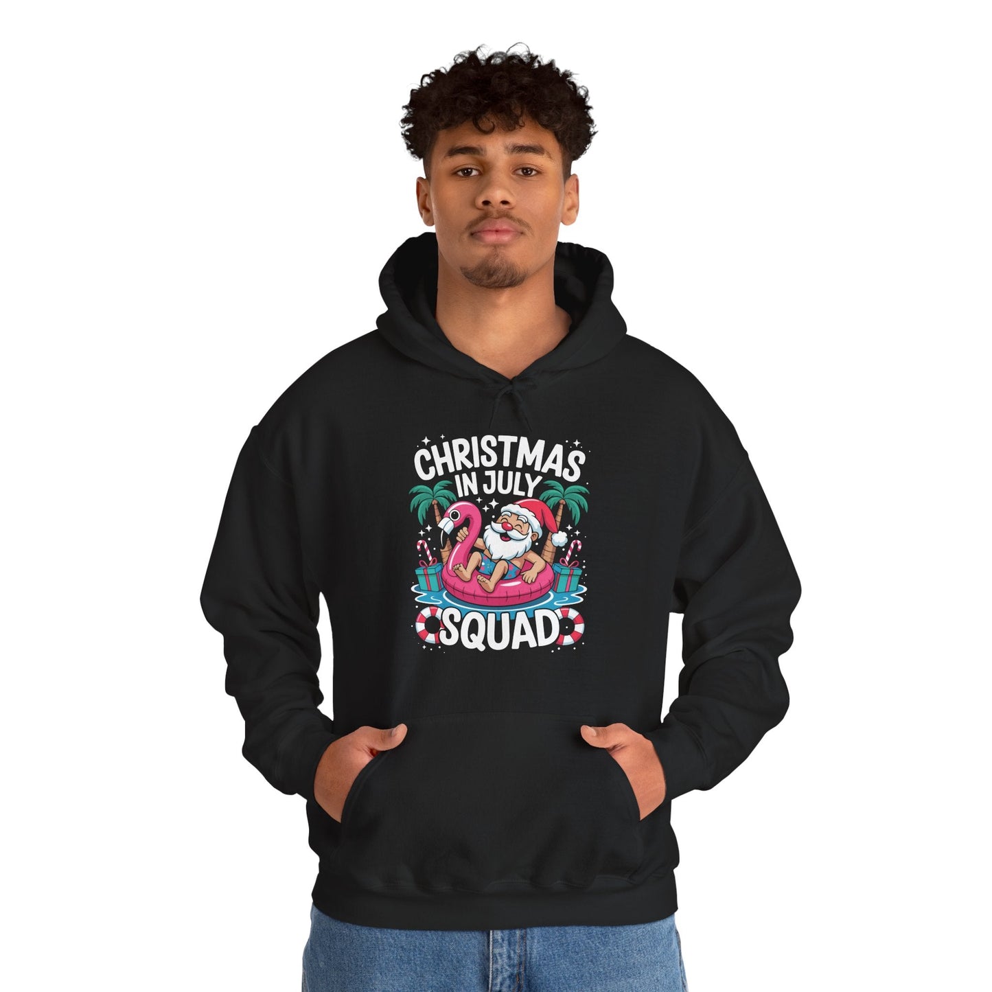 Christmas In July 2025 Squad Summer Beach Vacation Xmas Cool Hoodie