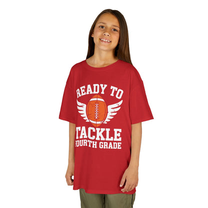 Ready To Tackle Fourth Grade Back To School Football T-Shirt