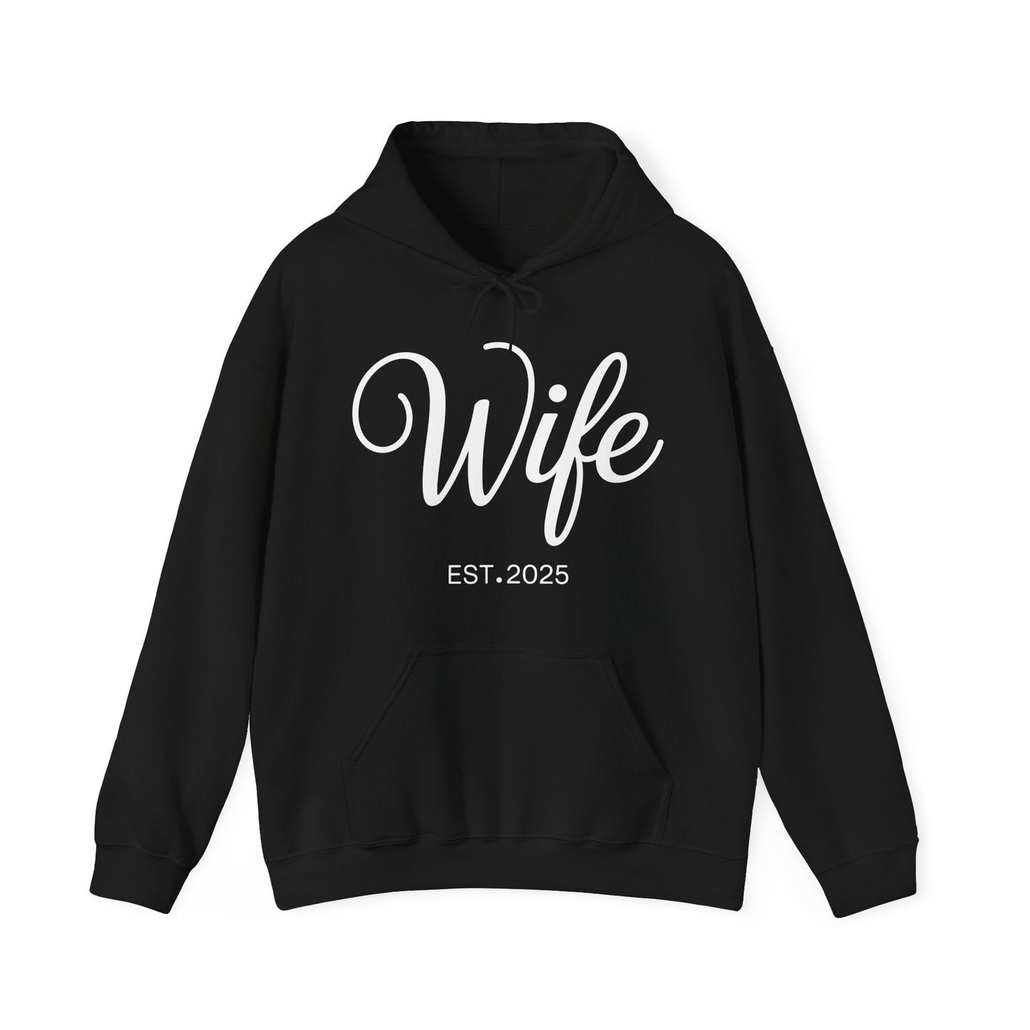 Wife Est 2025 Just Married Honeymoon Wedding Couples Hoodie