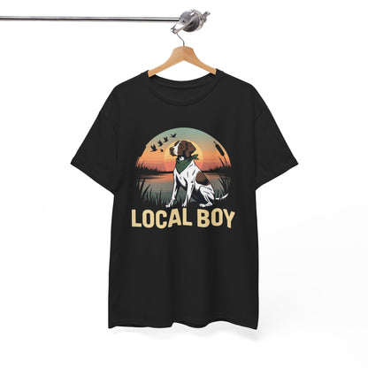 Local Boy Hunting Dog Vintage Sunset Hunting Season T-Shirt