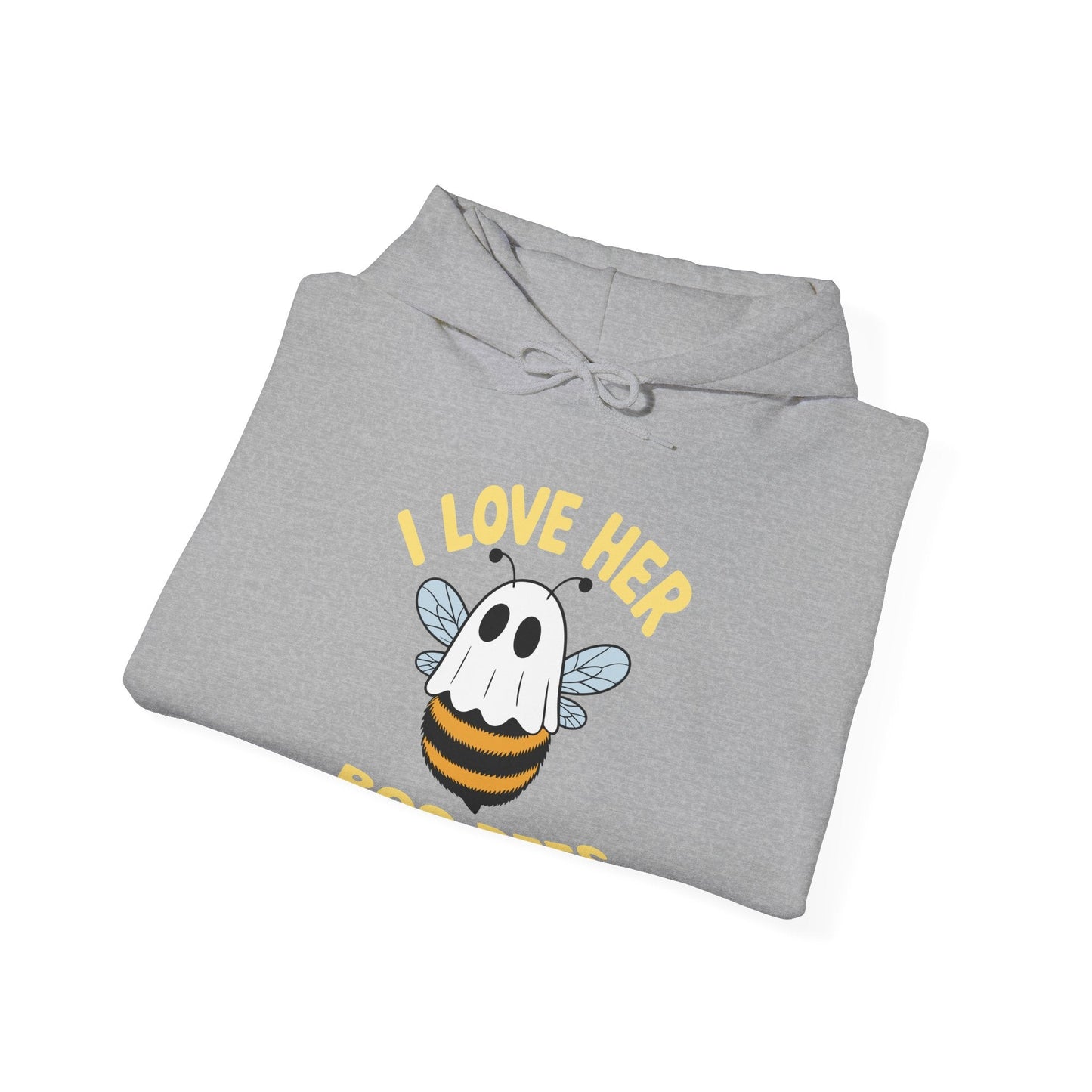 I Love Her Boo Bees Couples Halloween Adult Costume His Men Hoodie