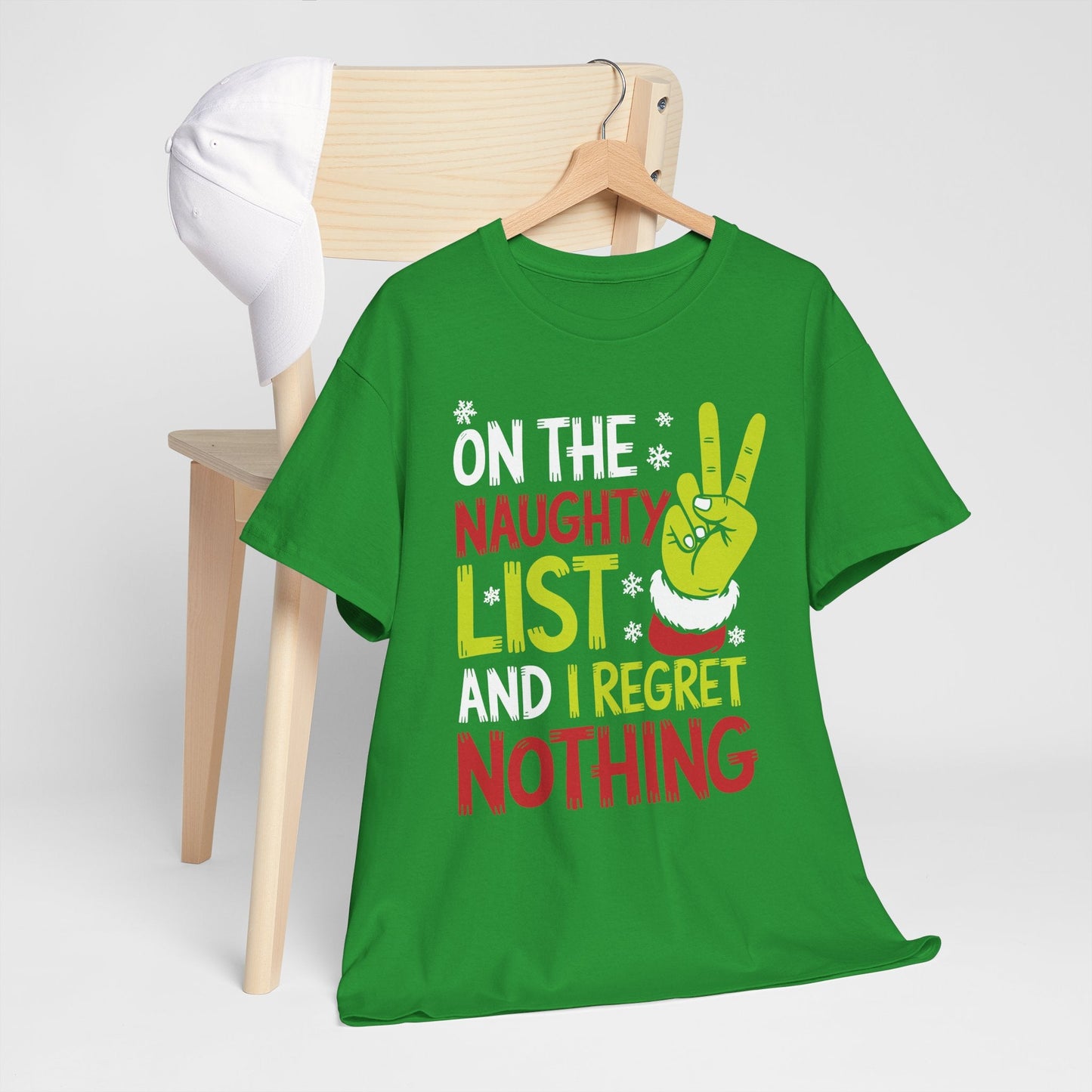 On The Naughty List And I Regret Nothing Funny Christmas Tee T-Shirt