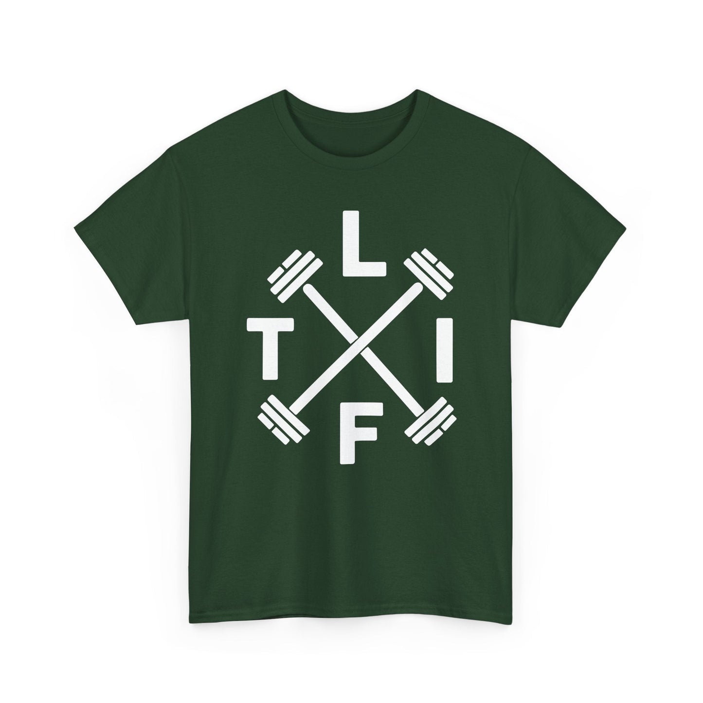 LIFT Weightlifting Fitness Barbells Crossed Circle T-Shirt