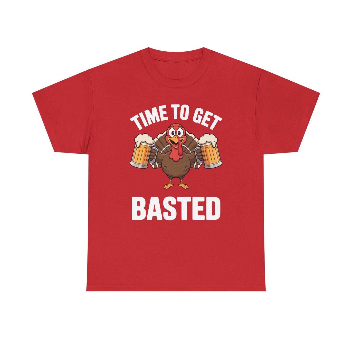 Time To Get Basted Funny Beer Thanksgiving Turkey Gift T-Shirt