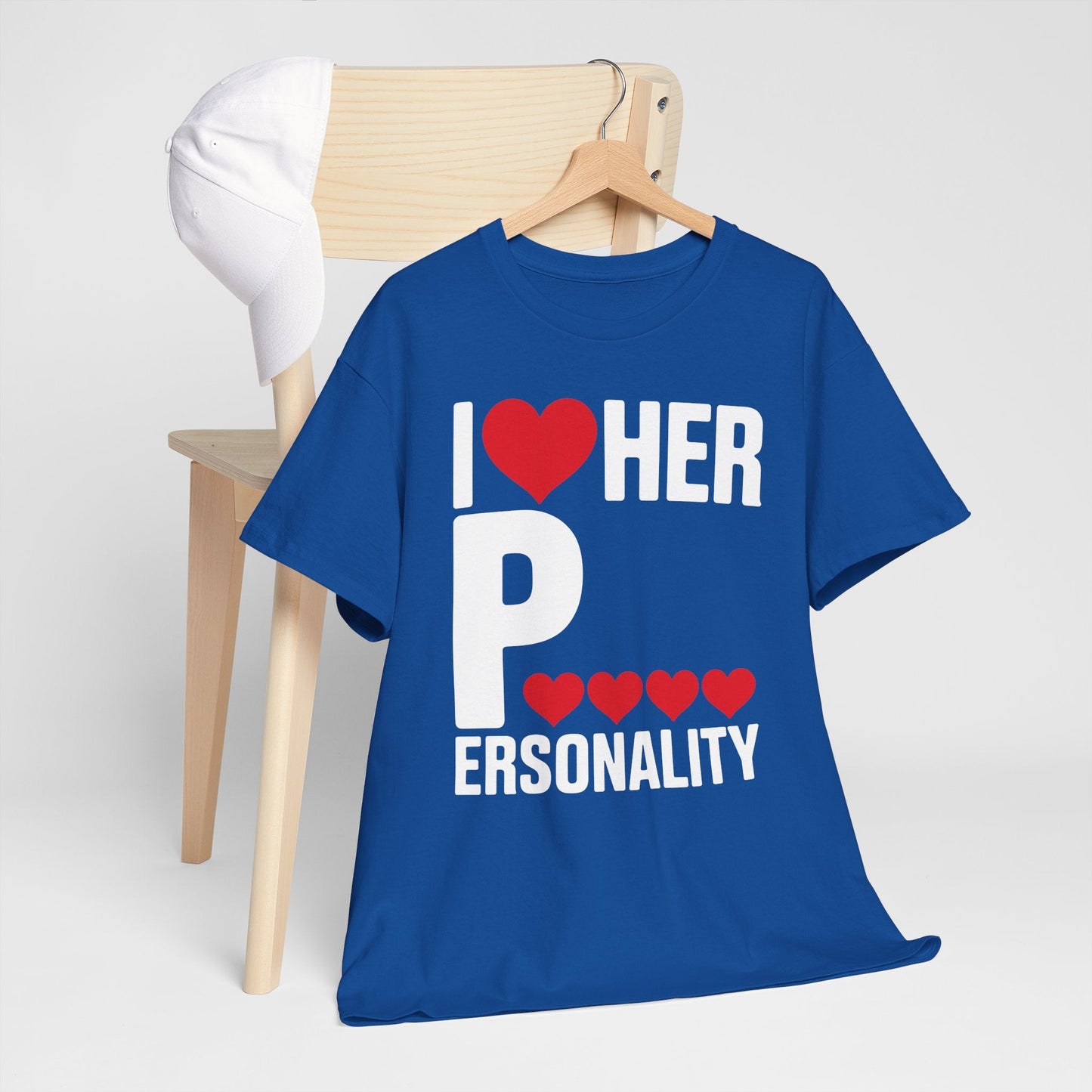 Funny Valentine's Day Couple Matching I Love Her Personality T-Shirt