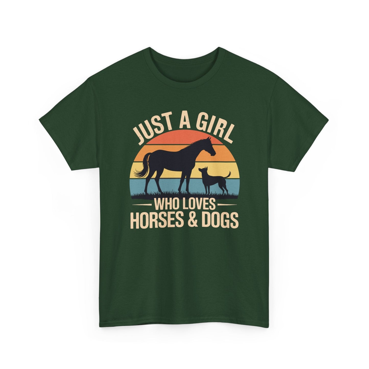Just A Girl Who Loves Horses and Dogs Women Girls T-Shirt