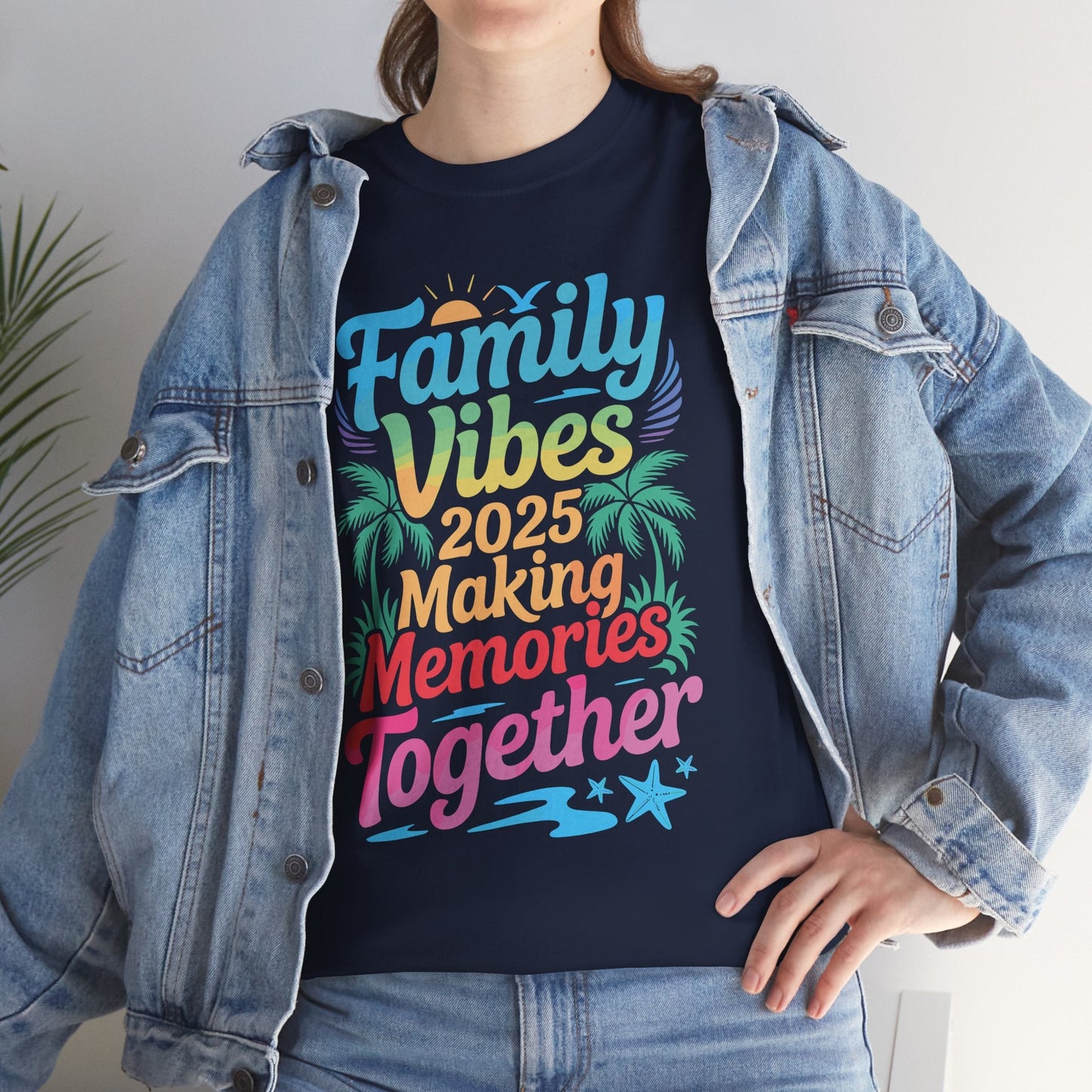 Family 2025 Vibes Family Reunion Vacation Making Memories T-Shirt