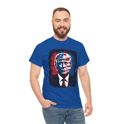 President Trump Portrait 4th July T-Shirt