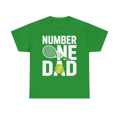 Tennis Dad Number One Daddy with Tennis Sayings Fathers Day T-Shirt
