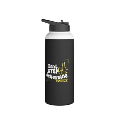 Don't Stop Believing Design Water Bottle For Men Women