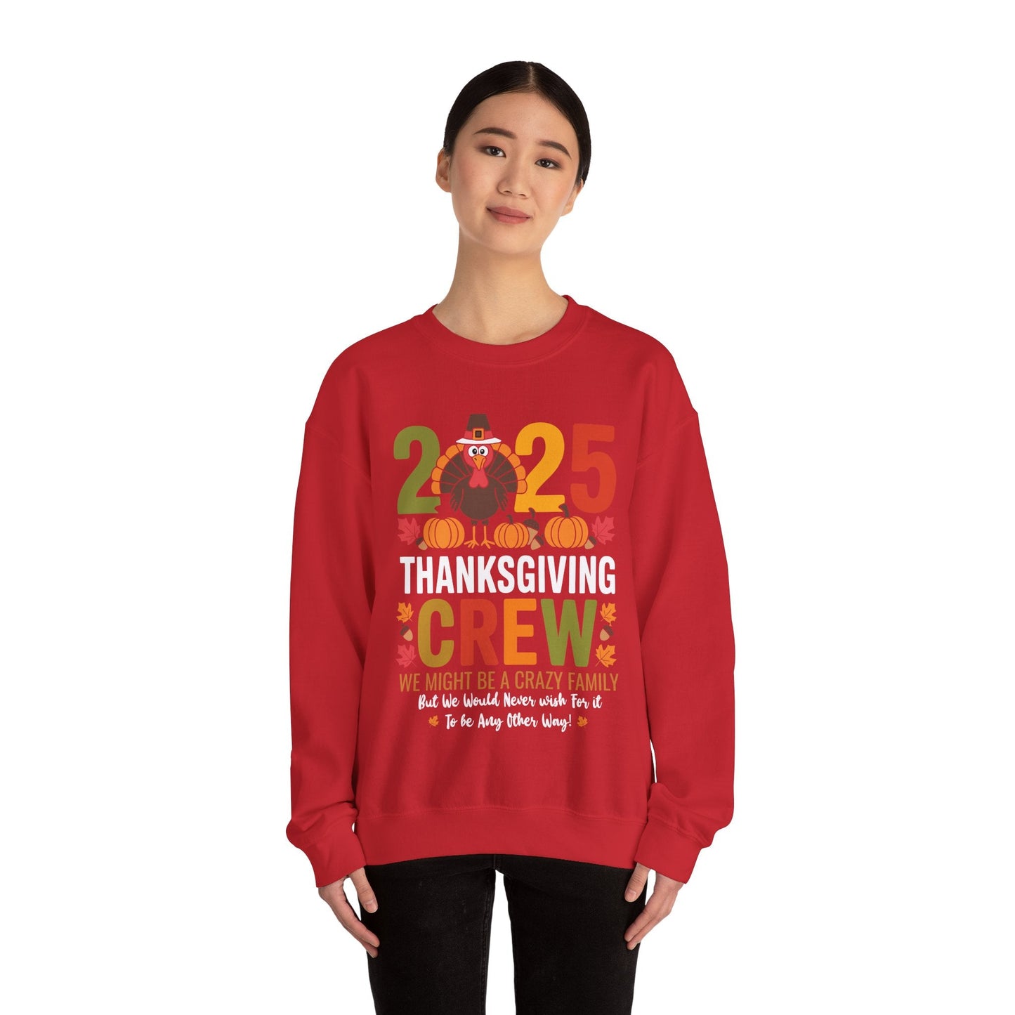 Family Thanksgiving 2025 Thanksgiving Crew Turkey Matching Sweatshirt