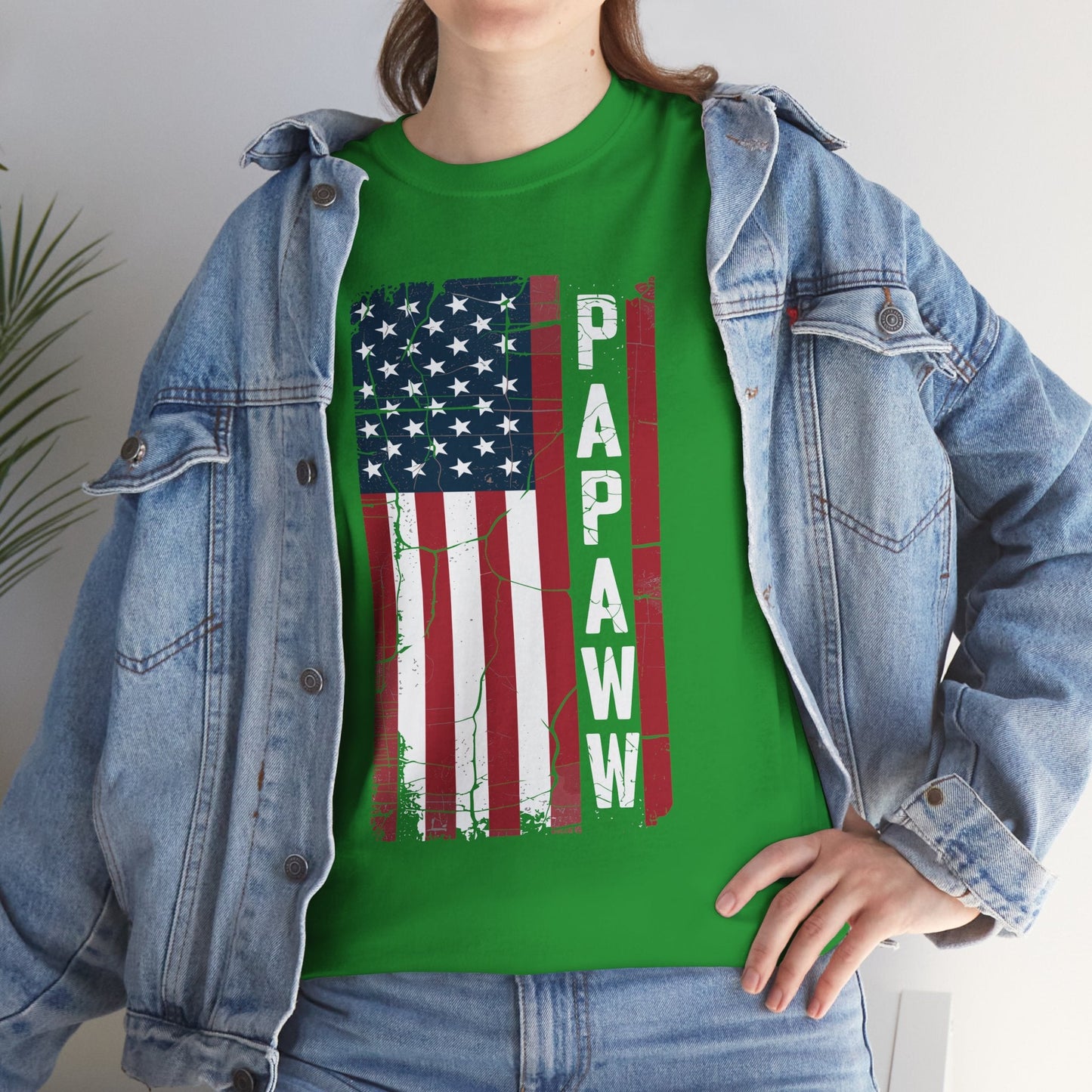Papaw Grandpa US American Flag Shirt Grandfather Day T-Shirt