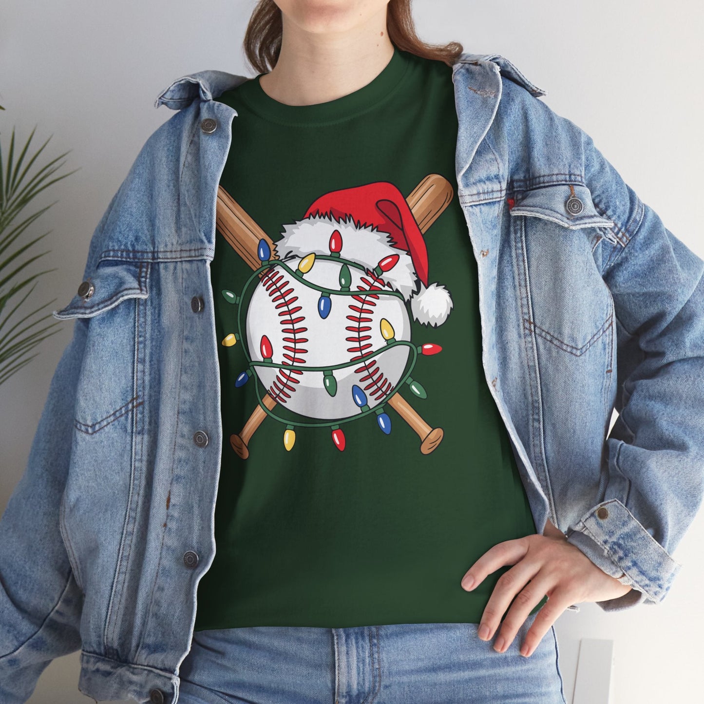 Santa Sports Design For Men Boys Christmas Baseball Player T-Shirt