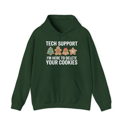 Christmas Tech Support Here To Delete Cookies Xmas Men Women Hoodie