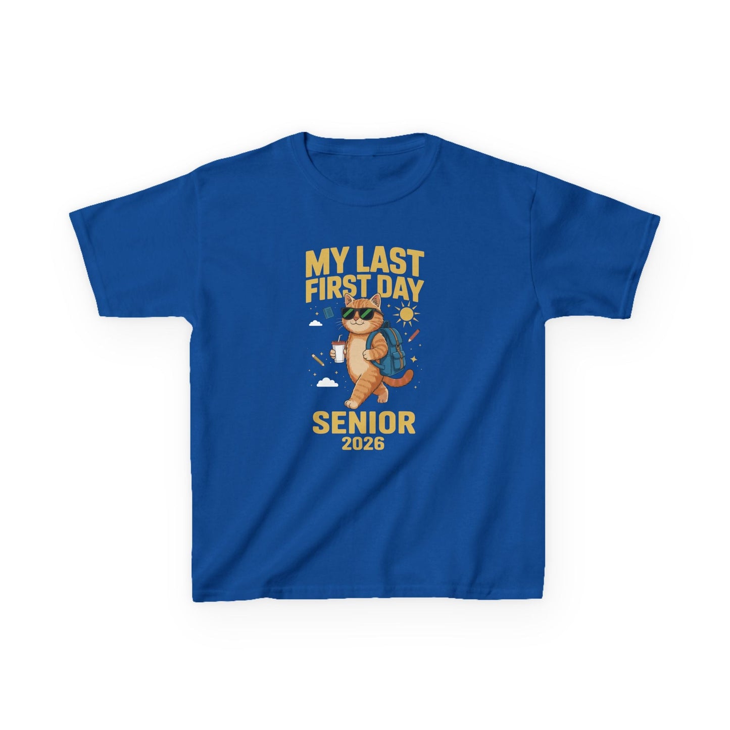 My Last First Day Senior 2026 Cat Back to School Cool Class T-Shirt