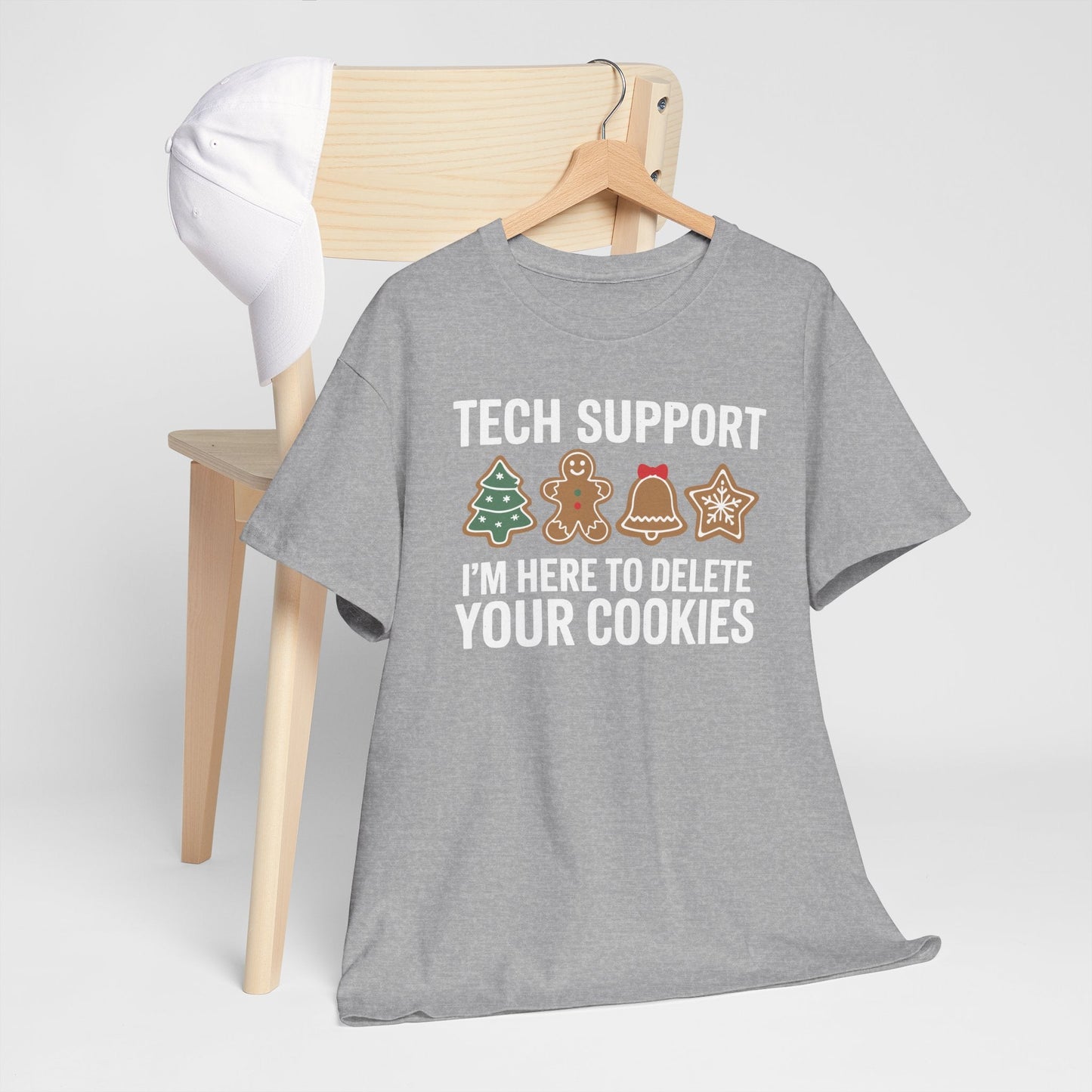 Christmas Tech Support Here To Delete Cookies Xmas Men Women T-Shirt