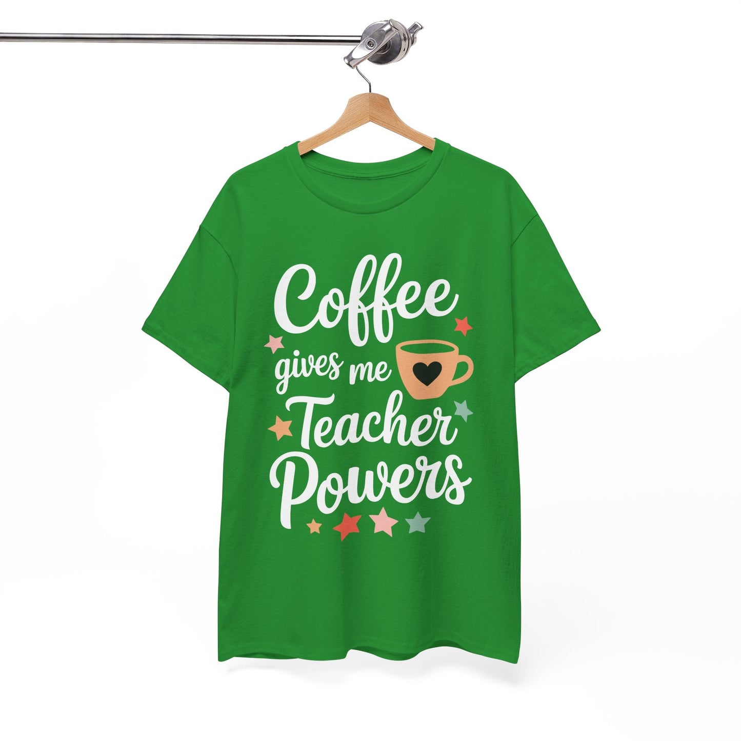 Coffee Gives Me Teacher Powers, Cute Teacher Appreciation T-Shirt