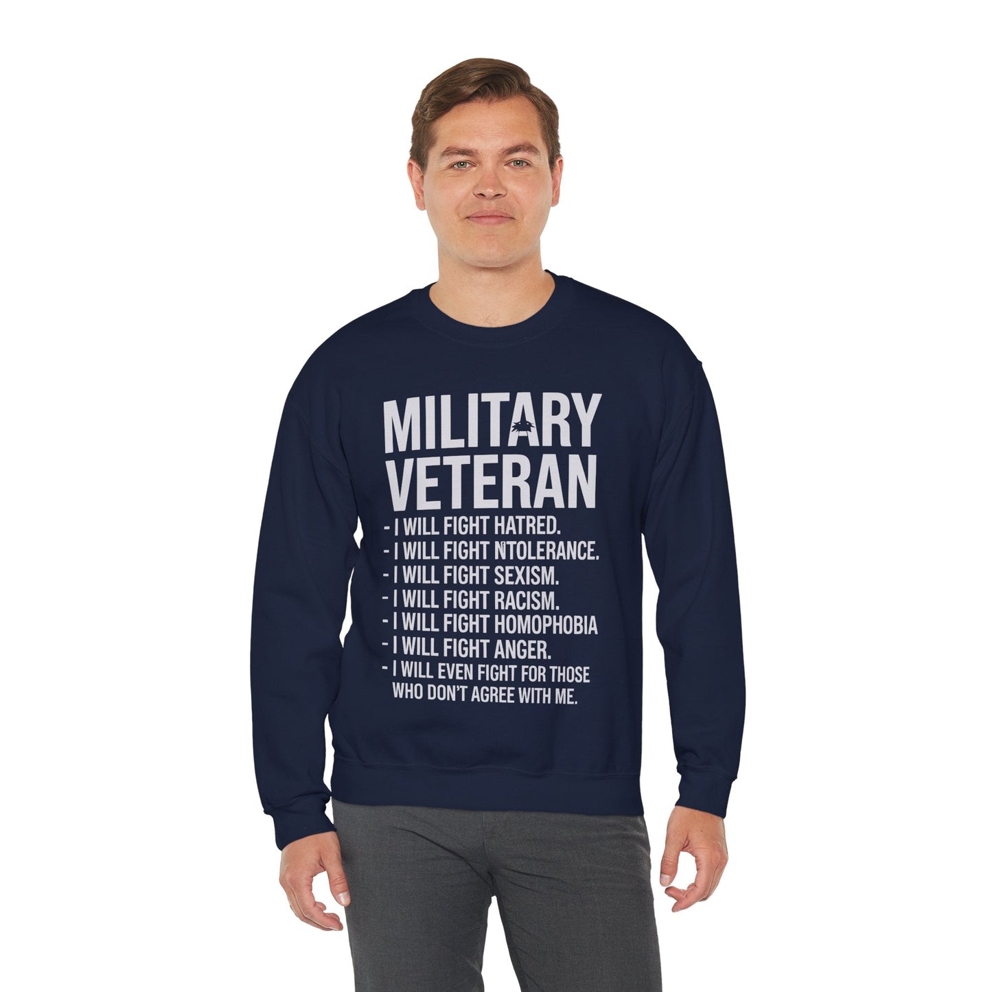 Military Veterans Against Trump 2025 Fight USA Election Sweatshirt
