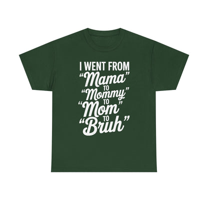 I Went From Mama to Mommy Mom Bruh Funny Mothers Day Women T-Shirt