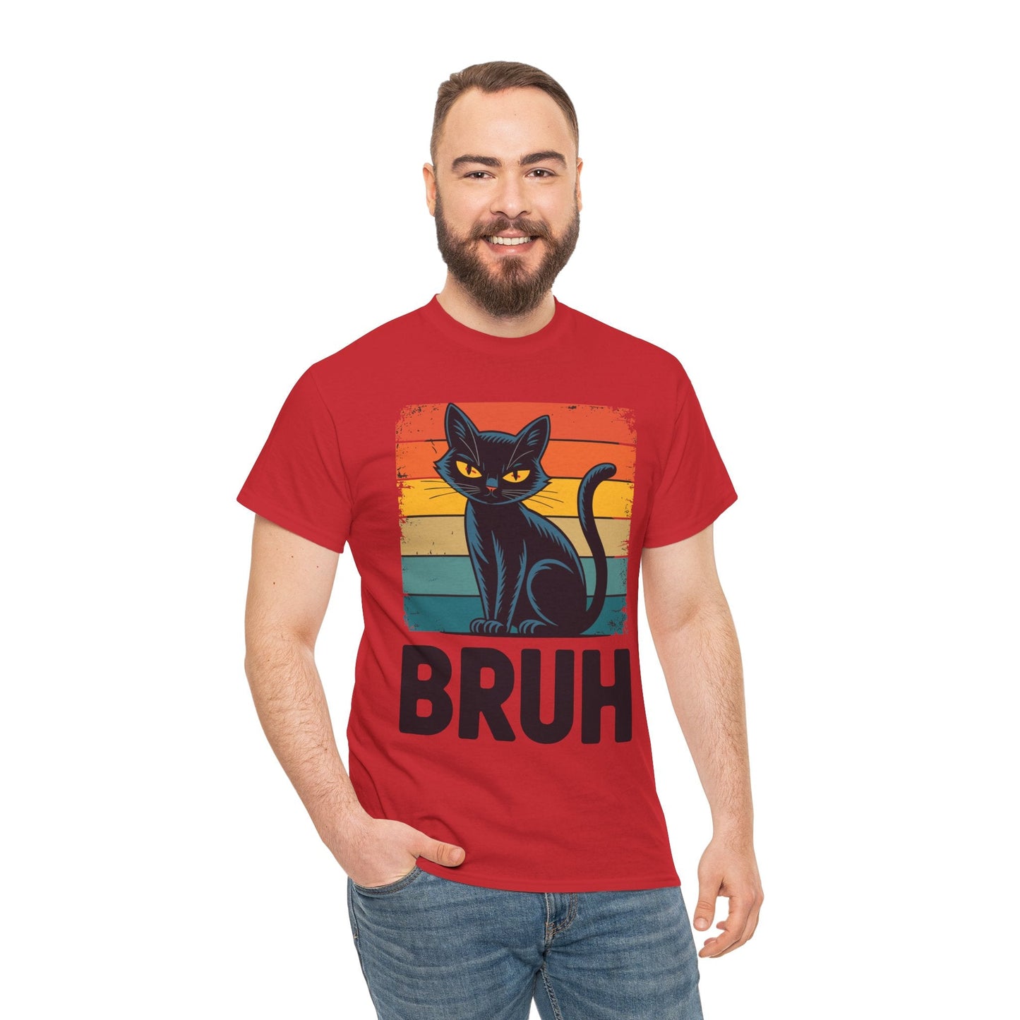Funny Cat Bruh For Teens Boys Girls Men Women Meme Graphic T-Shirt